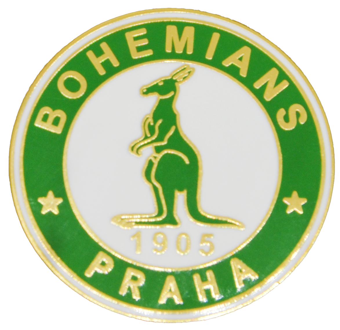 5542_ODZNAK PIN ZELENY KLOKAN BOHEMIANS PRAHA ESHOP